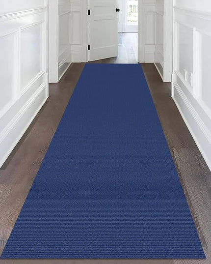 KOZYFLY Washable Runner Rug 3x14 ft Hallway Kitchen Runner Rugs with Rubber Backing Bobo Non Slip Entryway Runner Indoor, Long Carpet Runners for Hall Kitchen Entryway, Royal Blue