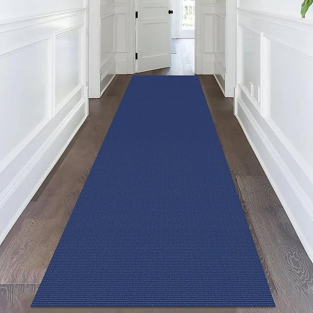 KOZYFLY Washable Runner Rug 3x14 ft Hallway Kitchen Runner Rugs with Rubber Backing Bobo Non Slip Entryway Runner Indoor, Long Carpet Runners for Hall Kitchen Entryway, Royal Blue