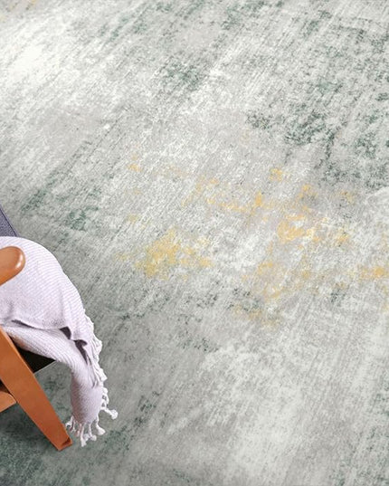 IOHOUZE Small Abstract Area Rug 2x3 Ft Entryway Rugs Washable Door Mat Indoor Entrance, Printed Faux Wool Non Slip Floor Carpet for Foyer Front Door Sink, Light Green/Gray/Orange