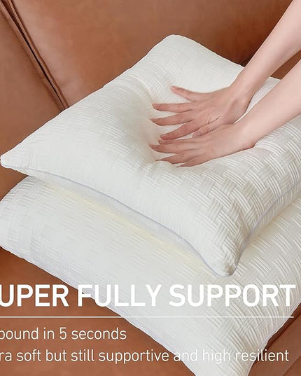 Leeden 20x20 Pillow Inserts Set of 2 - Soft and Fluffy Square Decorative Pillow Forms for Couch, Bed, Sofa - 20 Inch Premium Insert (Beige, Pack of 2)