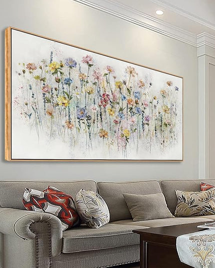LKY ART Floral Canvas Wall Art Canvas Printing is any Home Decoration With its Waterproof Canvas Decor Hang Living Room Bedroom Office Guest Room Artwork Wall Decoration (Framed)