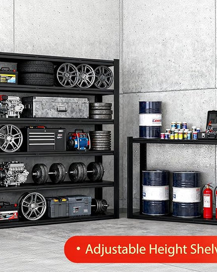Heavy Duty Storage Shelves Unit, Adjustable Metal Garage Shelving,4200LBS Garage Storage Industrial Shelves,Storage Racks,Steel Shelf Suitable for Shop,Warehouse,Basement