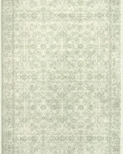 2x3 Washable Rug Soft Area Rug for Entryway, Light Sage Green and Ivory Non-Slip Indoor Door Mat Floral Low-Pile Kitchen Rugs, Neutral Vintage Carpet for Entrance Kitchen Bedside Farmhouse