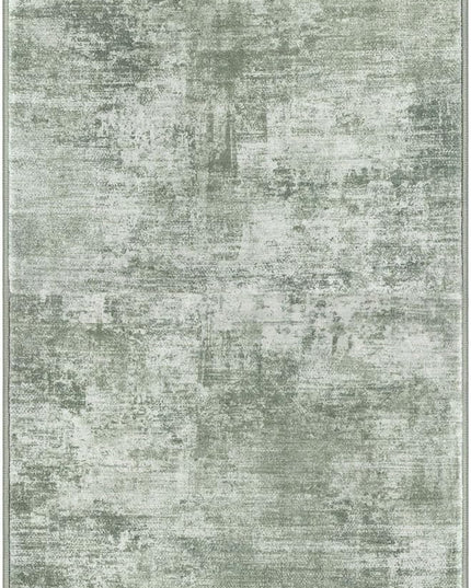 IOHOUZE Abstract Runner Rug 2x6 Ft Washable Runners for Hallways, Non Slip Kitchen Runner Printed Faux Wool Entryway Runner Indoor, Modern Abstract Floor Carpet for Hall Kitchen Bedroom, Sage Green