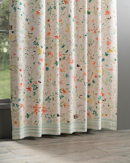 Maison d' Hermine Curtains for Living Room 100% Cotton 84 inch Length One Panel Light Filtering Curtains for Bedroom Windows with Rod and Loop Pockets Drapes (Colmar, 50" W x 84" L)