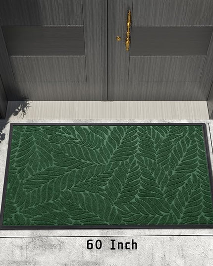 Yimobra 60x36 Large Door Mat Outdoor Indoor, All-Season Waterproof Door Mat Outside Entrance, All-Weather Non-Slip Outside Doormat for Garage Patio Entryway, Green