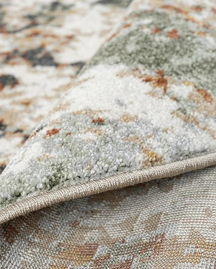 Keen Home Design Area Rugs - 10ft Round Non-Shedding, Abstract Rugs for Kitchen, Living Room, Bedroom, Dining Room, Entryway - Size: 10' Round, Multi