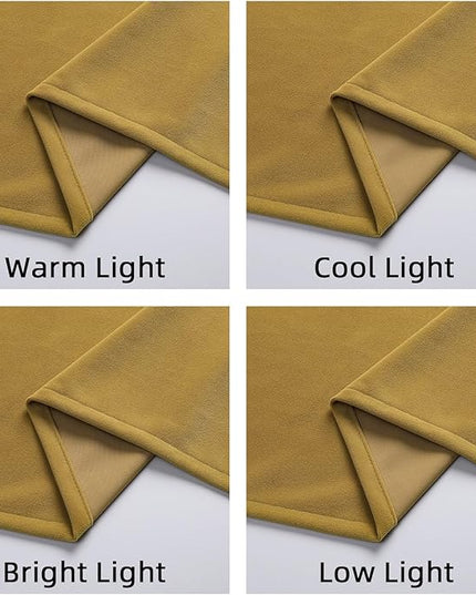 Joydeco Customized Curtains, Super Soft Velvet Curtains for Bedroom and Living Room, Heavy Duty Luxury Thermal Insulated Golden Brown Velvet Curtains Rod Pocket 1 Panel, Custom Size