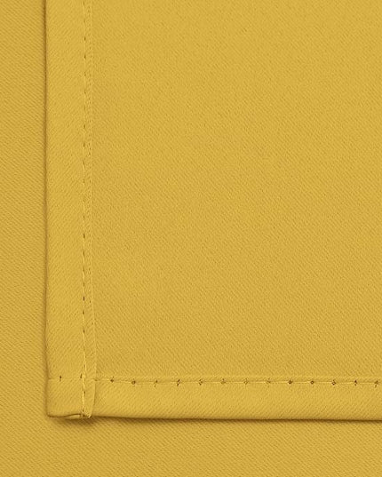 Yakamok Light Blocking Window Blackout Curtains Thermal Insulated Room Darkening Drapes for Bedroom,Solid Grommet Top Window Panels, 38x63 Inch, Mustard Yellow, One Pair