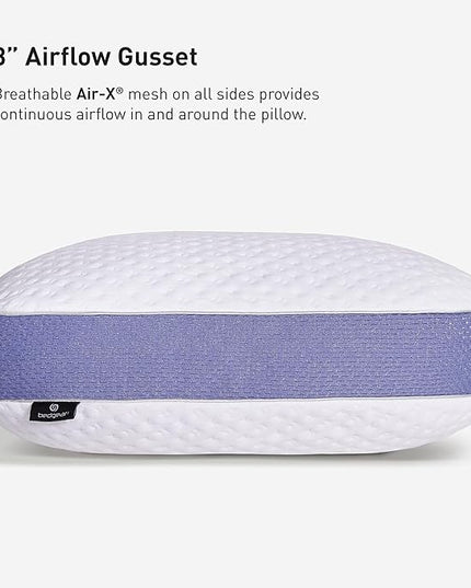 Bedgear Balance 3.X Cuddle Curve Performance Pillow – Extra Large Moisture Wicking Pillow for Sleeping, Lounging, Watching TV – Washable and Removable Cover – Pillowcase Included