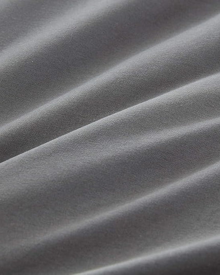 CLOTHKNOW Grey Full Size Comforter Sets Dark Gray Bedding Comforter Sets Soft All Season Men Boys Comforter Charcoal Comforters