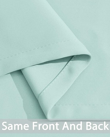 Yakamok Blackout Curtains Room Darkening Thermal Insulated with Grommet Window Curtain for Living Room, 38 x 54 inch, Aqua, 2 Panels