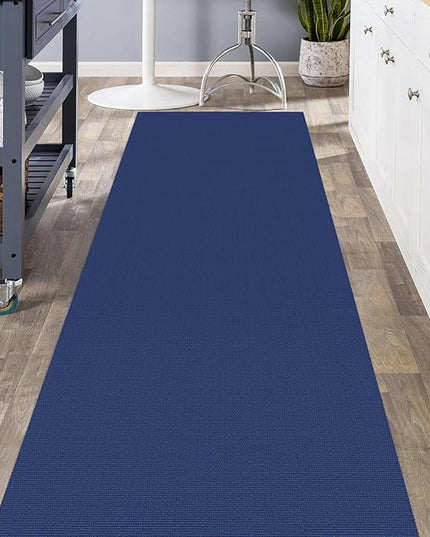 KOZYFLY Washable Runner Rug 3x8 ft Hallway Kitchen Runner Rugs with Rubber Backing Bobo Entryway Runner Indoor, Carpet Runners for Hall Entryway Bedroom, Royal Blue