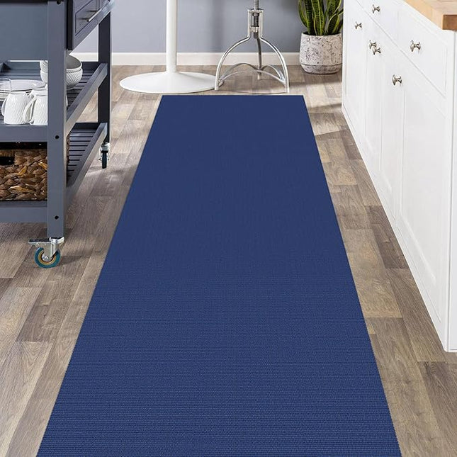 KOZYFLY Washable Runner Rug 3x8 ft Hallway Kitchen Runner Rugs with Rubber Backing Bobo Entryway Runner Indoor, Carpet Runners for Hall Entryway Bedroom, Royal Blue