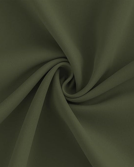 DONREN Olive Green Pinch Pleated Blackout Curtains with Hooks - 84 inch Length Room Darkening Thermal Insulated Window Curtain Panels for Living Room Bedroom 2 Panel 40" Wx84 L