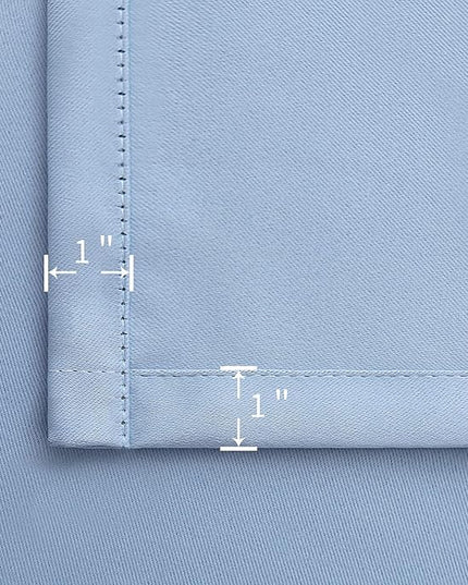 BGment Rod Pocket and Back Tab Curtains for Bedroom - Thermal Insulated Room Darkening Curtains for Living Room, 2 Window Curtain Panels (42 x 63 Inch, Spa Blue)