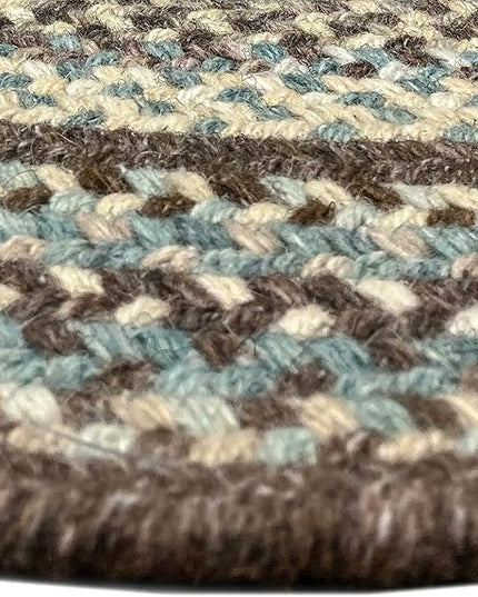 Capel American Heritage Slatewood 2' 0" X 6' 0" Runner Oval Braided Rug