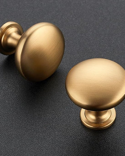 Ravinte 3 Pack Champagne Bronze Round Zinc Cabinet Knobs for Kitchen Bathroom Closet Dresser Cabinets