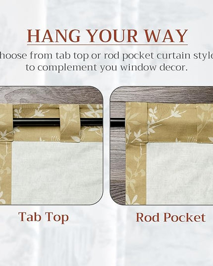 Maison d' Hermine Curtains for Living Room 100% Cotton 84 inch Length Two Panels Light Filtering Curtains for Bedroom Windows with Rod and Loop Pockets Drapes (Louxor Dark Beige, 50" W x 84" L)