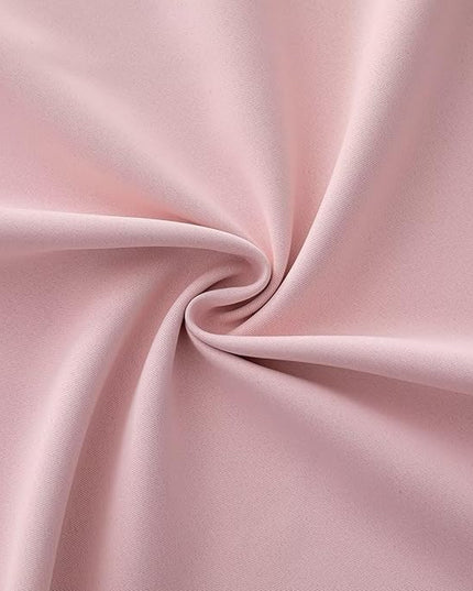 Blush Pink Curtains 108 Inch Length 2 Panels Set, Light Filtering Curtains for Living Room 108 Inch Long, Grommet Energy Saving Semi Sheer Drapes for Bedroom Window(W52 x L108)