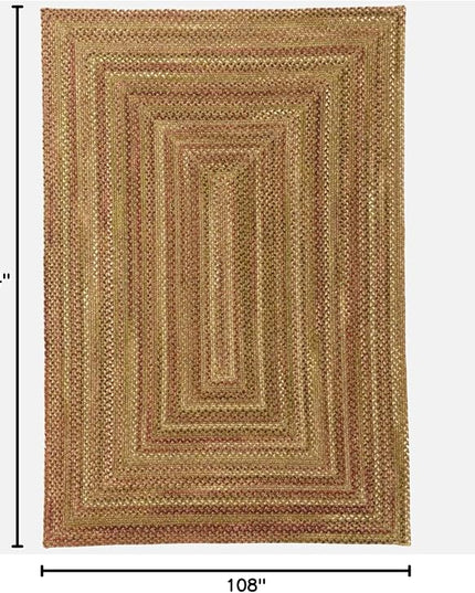 Capel American Heritage Foliage 9' 0" X 12' 0" Concentric Rectangle Braided Rug