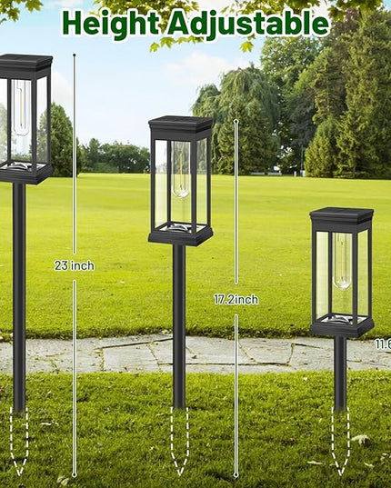 BesLowe 【Upgraded】 Solar Pathway Lights Outdoor, 12-Pack Large LED Solar Light Outdoor Waterproof, Super Bright Outside Lights for Yard, Sun-Powered Landscape Lighting for Garden Walkway, Warm White