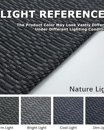 KOZYFLY Washable Runner Rug 3x8 ft Hallway Kitchen Runner Rugs with Rubber Backing Bobo Entryway Runner Indoor, Carpet Runners for Hall Entryway Bedroom, Black/Grey