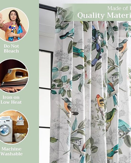Maison d' Hermine Curtains for Living Room 100% Cotton 84 inch Length One Panel Light Filtering Curtains for Bedroom Windows with Rod and Loop Pockets Drapes (Solstice Ecru, 50" W x 84" L)