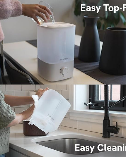 BlueHills Premium 5000 ML XL Essential Oil Diffuser Humidifier Large Room Huge Coverage Area 5 Liter Big Capacity High Mist Output 100 Hours Long Run Time Aroma Diffuser White G501