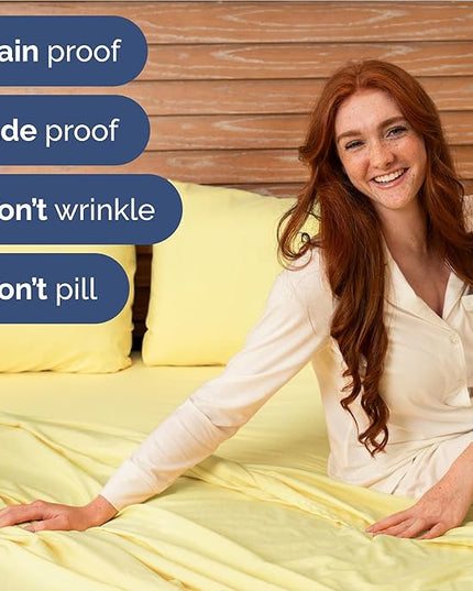 Twin XL Size 3 Piece Sheet Set - Comfy Breathable & Cooling Bed Sheets Set - Hotel Luxury Bedding for Women, Men, Kids, Teens, Boys & Girls - Deep Pockets, Ultra-Soft, Wrinkle Free - Oeko-Tex - Yellow