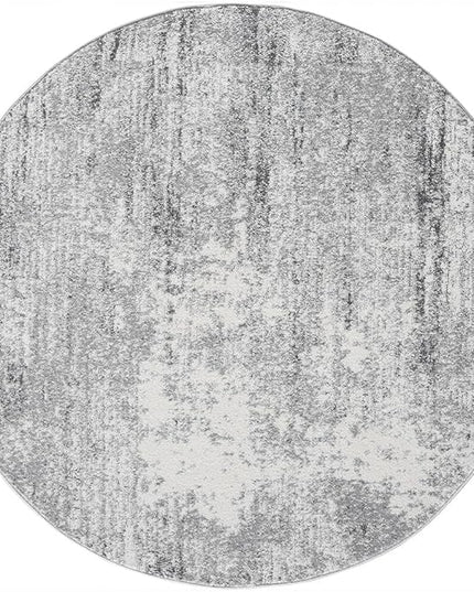Keen Home Design Area Rugs - 10ft Round Non-Shedding, Abstract Rugs for Kitchen, Living Room, Bedroom, Dining Room, Entryway - Size: 10' Round, Abstract Cream/Grey