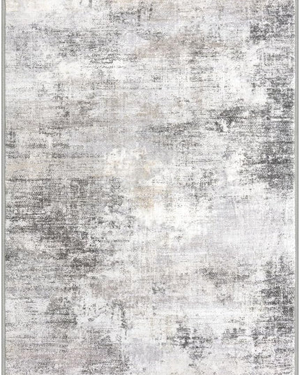 IOHOUZE Abstract Area Rugs and Runners Sets 2x3 and 2x5 Ft, Washable Entryway Rug and Runner Set, Non Slip Kitchen Rug Set, Printed Faux Wool Modern Floor Carpet for Hall Kitchen Entrance, Grey Beige