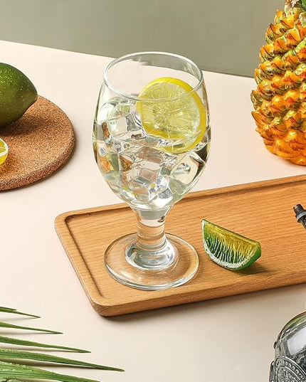 Patelai Set of 48 Clear Glasses 13.5 oz Water Goblet Glass Stemmed Water Glasses for Juice Wine Beer Tea Milk Cold Beverages Drinks Dishwasher Safe