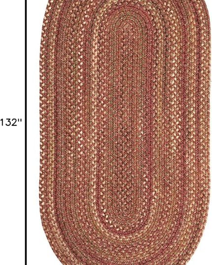 Capel American Heritage Spice 8' 0" X 11' 0" Oval Braided Rug
