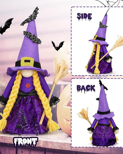 Lovinland Halloween Decorations - Halloween Decor - 3PCS Witch Plush Gnomes - Cute Hocus Pocus Decorations for Home, Indoor, Office, Table, Party Clearance
