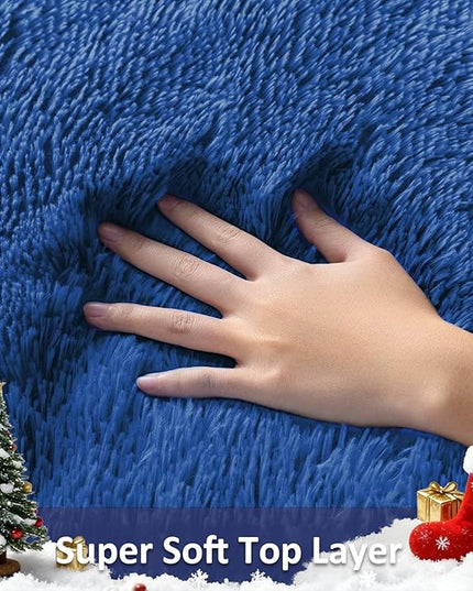 Ophanie Blue Rug, Boys 3x5 Rugs for Bedroom Royal Dark Blue Carpet Nursery Aesthetic, Kids Playroom Navy Area Rugs for Girls Teen Home Decor