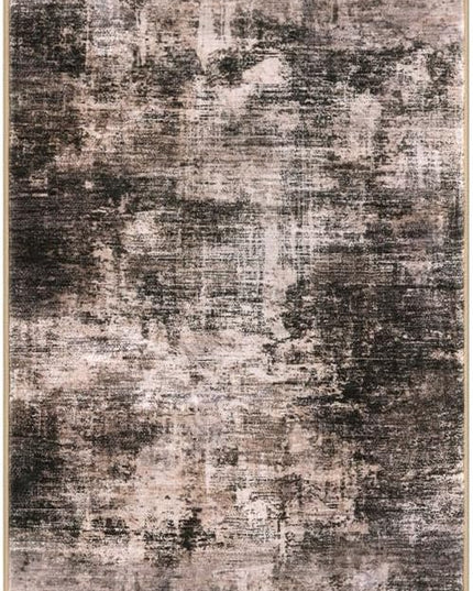 IOHOUZE Abstract Runner Rug 2x8 Ft Washable Runners for Hallways, Non Slip Kitchen Runner Printed Faux Wool Entryway Runner Indoor, Modern Abstract Floor Carpet for Hall Kitchen Bedroom, Brown/Rust