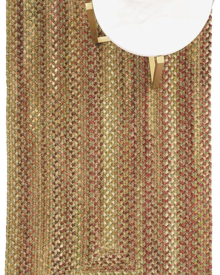 Capel American Heritage Foliage 0' 36" X 0' 36" Concentric Rectangle Braided Rug