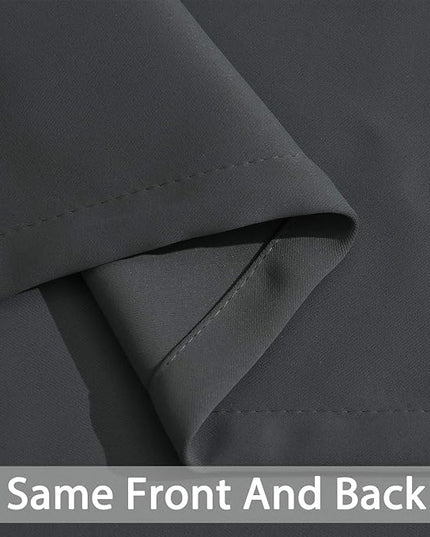 Yakamok Extra Wide Blackout Curtain for Sliding Glass Door, Grommet Thermal Insulated Room Divider Curtain 100W x 84L inch, Room Darkening Patio Curtain,8.3ft Wide x 7ft Tall, 1 Panel,Dark Grey