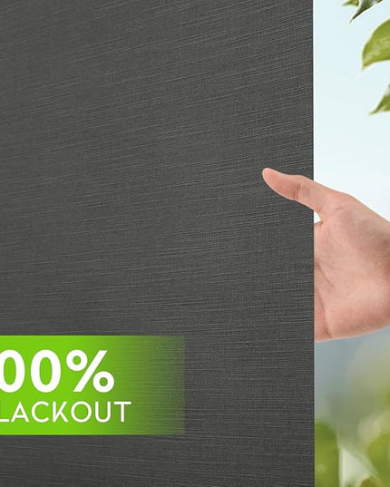 ZSHINE Motorized Blackout Window Blinds Customize Width Remote Control Wireless and Rechargeable Window Roller Shades for, Home, Office, Hotel, Club, Restaurant and Cinema(82028E)