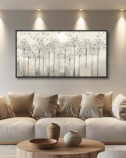 hyidecorart Black Framed Canvas Wall Art For Living Room Large Size Decorations For Bedroom Room Office Wall Decor Pictures Abstract Scenery Wall Painting Artwork Canvas Prints Boho Home Decor