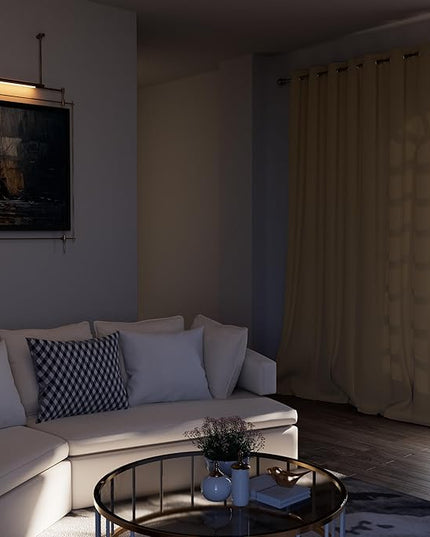 BGment Blackout Curtains - Grommet Thermal Insulated Room Darkening Bedroom and Living Room Curtains, Set of 2 Panels (52 x 84 Inch, Champagne)