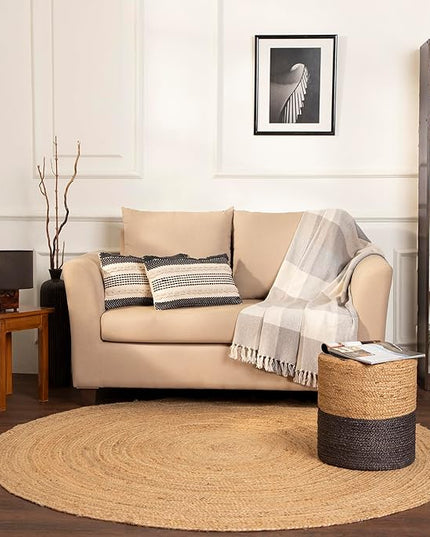 REDEARTH · Round Area Rug - 6 Feet Braided Natural Jute Rug- Artisan Made Reversible Boho Jute Rugs for Bedroom - Kitchen - Living Room - Farmhouse - Home Decor - Handmade Rustic Vintage Décor