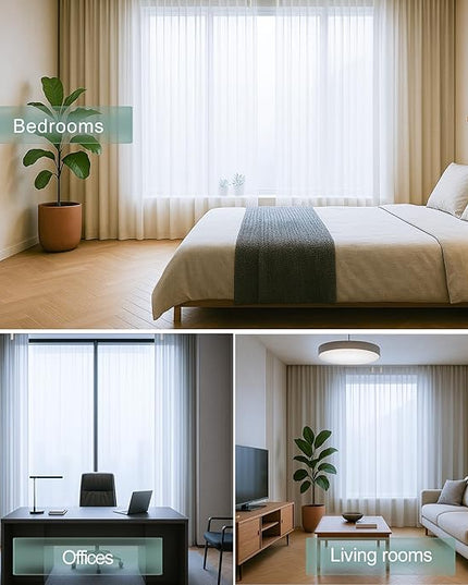 Automatic Curtain Opener 2 Pack: Smart Electric Curtains Closer Robot with Remote Control｜No Drill Quiet Motor｜Compatible for Roman Rods, T & U Tracks｜Long-Lasting Battery for Bedroom & Home
