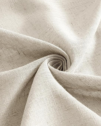 MIULEE Cream Linen Curtains 108 Inches Long 2 Panels for Bedroom Living Room, Soft Linen Textured Window Drapes Semi Sheer Light Filtering Back Tab Rod Pocket Farmhouse Modern Burlap Look Decor