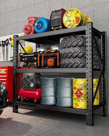 Heavy Duty Metal Garage Shelving Units, 5500LBS Storage Shelves, 51" W Durable Adjustable Steel Utility Shelving Units for Home Commercial Industrial Warehouse Storage Utility Rack1