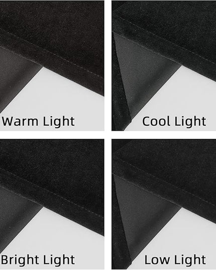Joydeco Black Velvet Curtains 96 inch Length 2 Panels, Luxury Blackout Rod Pocket Thermal Insulated Window Curtains, Super Soft Room Darkening Drapes for Living Dining Room Bedroom,W52 x L96 inches