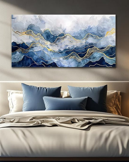FUHAIHUA Abstract Ink Paintings Canvas Decor For Bedroom Wall Art For Living Room Office Decorations Minimalism Pictures Canvas Prints Artwork Ready to Hang Modern Home Decor 20"X40"
