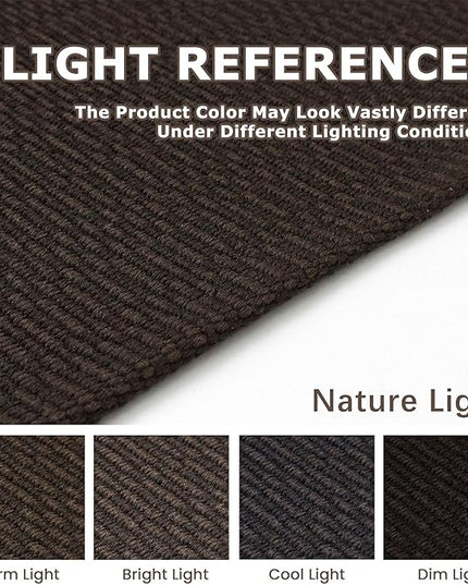 KOZYFLY Washable Entryway Rug 3x5 Ft Area Rugs Cotton Rubber Backed Throw Rugs Indoor Door Mat Kitchen Rugs Braided Floor Carpet for Front Entrance Bathroom Kitchen Living Room, Dark Coffee/Brown