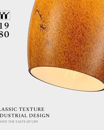 Pendant Lighting, Modern Handblown Amber Color Glass, Oval Art Shade Hanging Light, Oil Rubbed Bronze Finish for Kitchen, Dining Room, Foyer Decor 4.7" Shade (1 Pack)